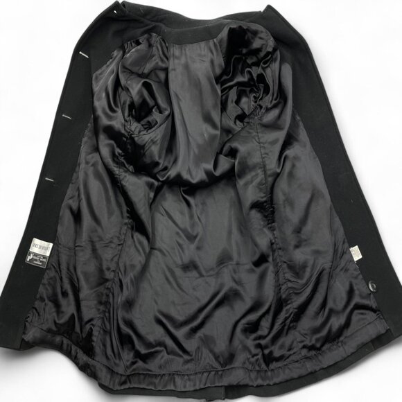 Holt Renfrew Cashmere Wool Black Long Button Overcoat Coat Women's Size 14 - Picture 12 of 12